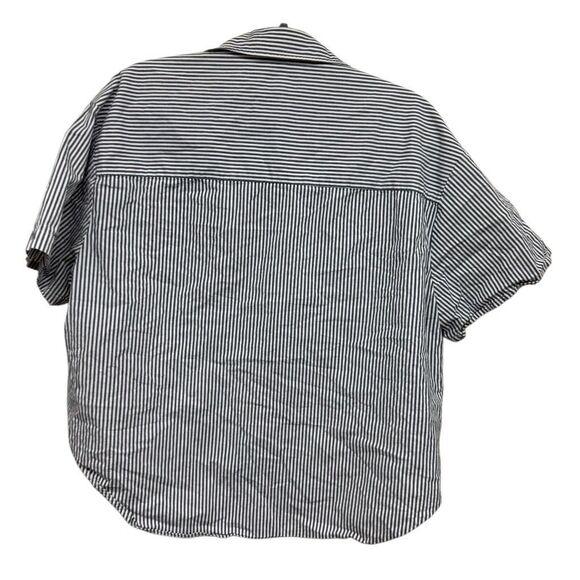 Pistola gray and white striped burrow down shirt size medium  - Picture 2 of 3